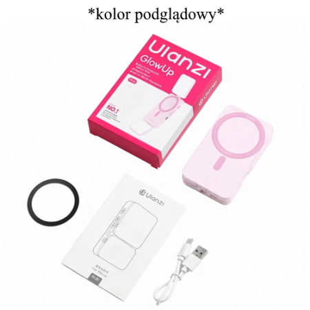 Ulanzi GL01 (L288) - magnetyczna lampa LED do smartfona z dwoma panelami - zawartość zestawu (kolor na zdjęciu jest podglądowy)